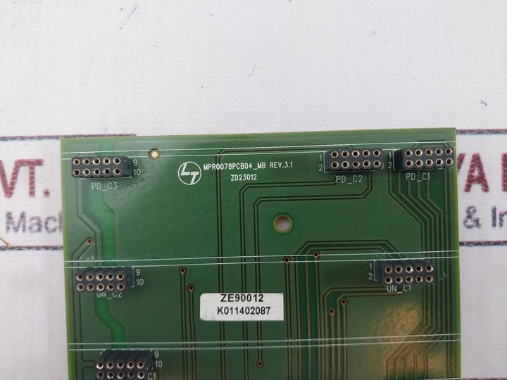 Larsen & Toubro Zd23012 Printed Circuit Board Assembly Rev. 3.1 Mpr0078Pcb04_Mb