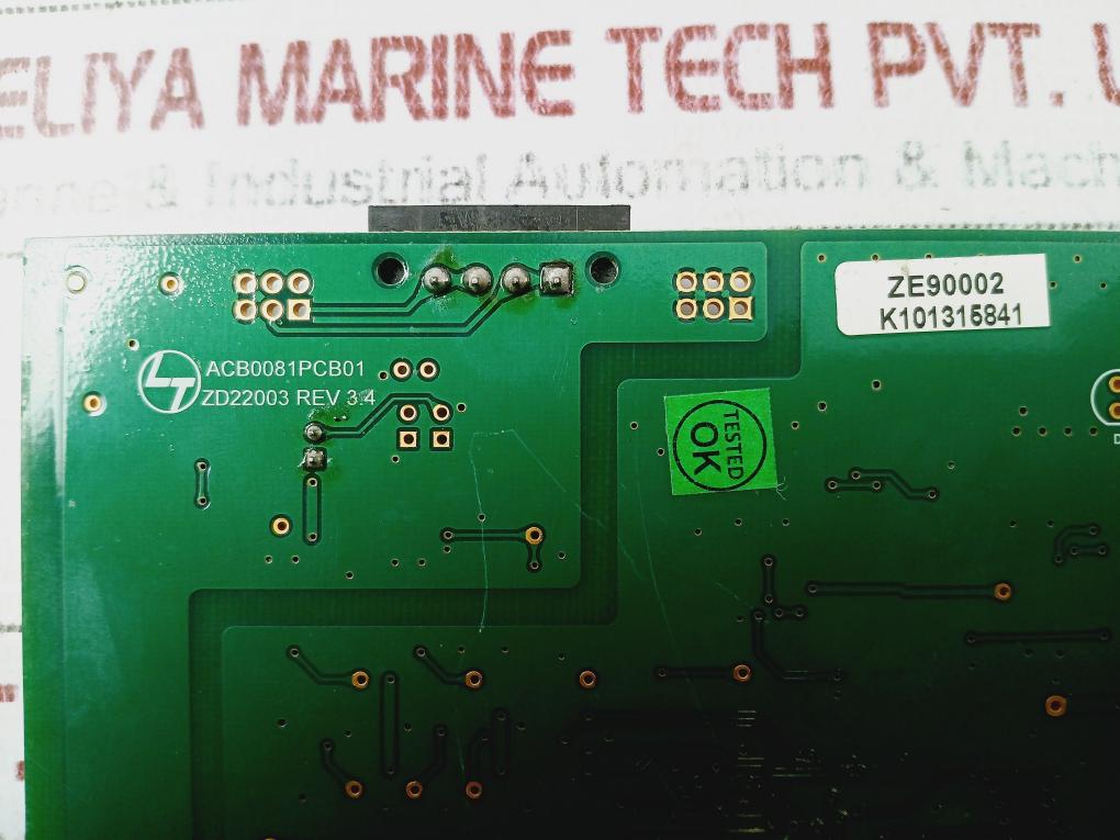Larsen & Toubro Acb0081pcb01 Printed Circuit Board Card, 94v-0