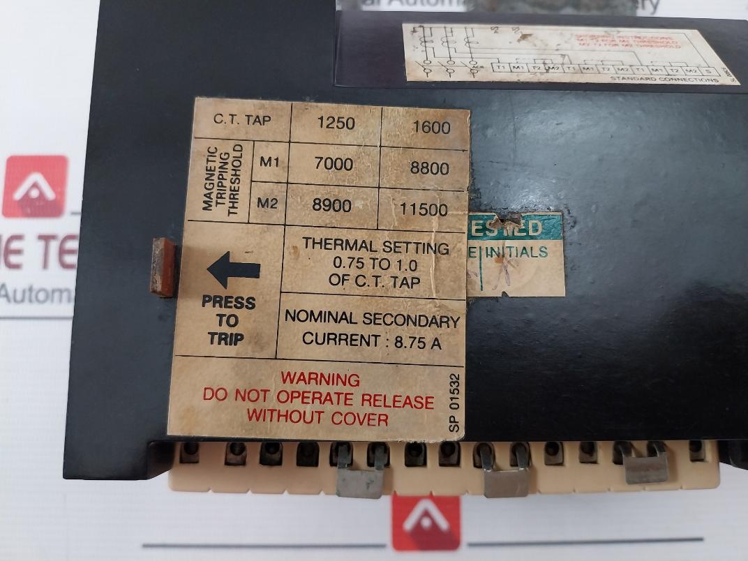 Larsen & Toubro Air Circuit Breaker Protector Type B 25Ms St28882 8.75A Sp01532