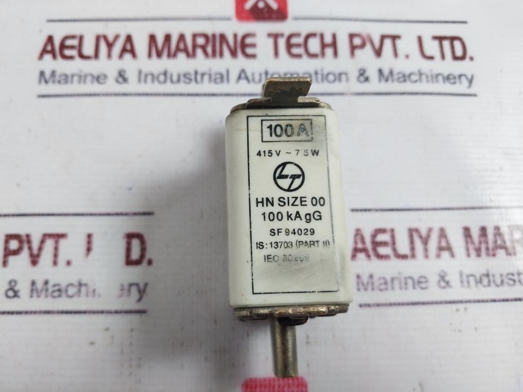 Larsen & Toubro Hn Size 00 Fuse 100a 415v ~ 7.5w 100 Ka Gg