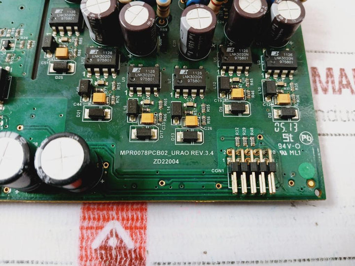 Larsen & Toubro Mpr0078pcb02_urao Printed Circuit Board Rev 3.4 K021306253 94v-0
