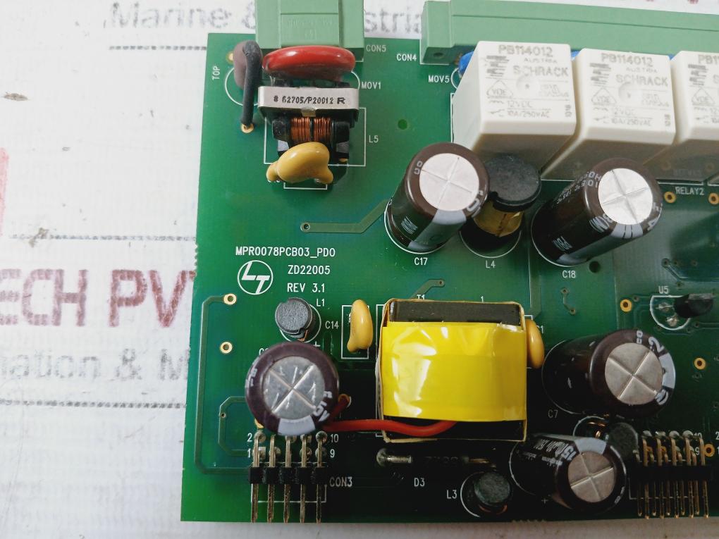 Larsen & Toubro Mpr0078Pcb03_Pd0 Mp Power Control//Distribution Board