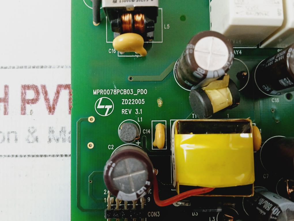 Larsen & Toubro Mpr0078Pcb03_Pd0 Power Control/Distribution Board Rev: 3.1