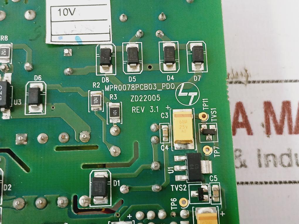 Larsen & Toubro Mpr0078Pcb03_Pd0 Power Control/Distribution Board Rev: 3.1