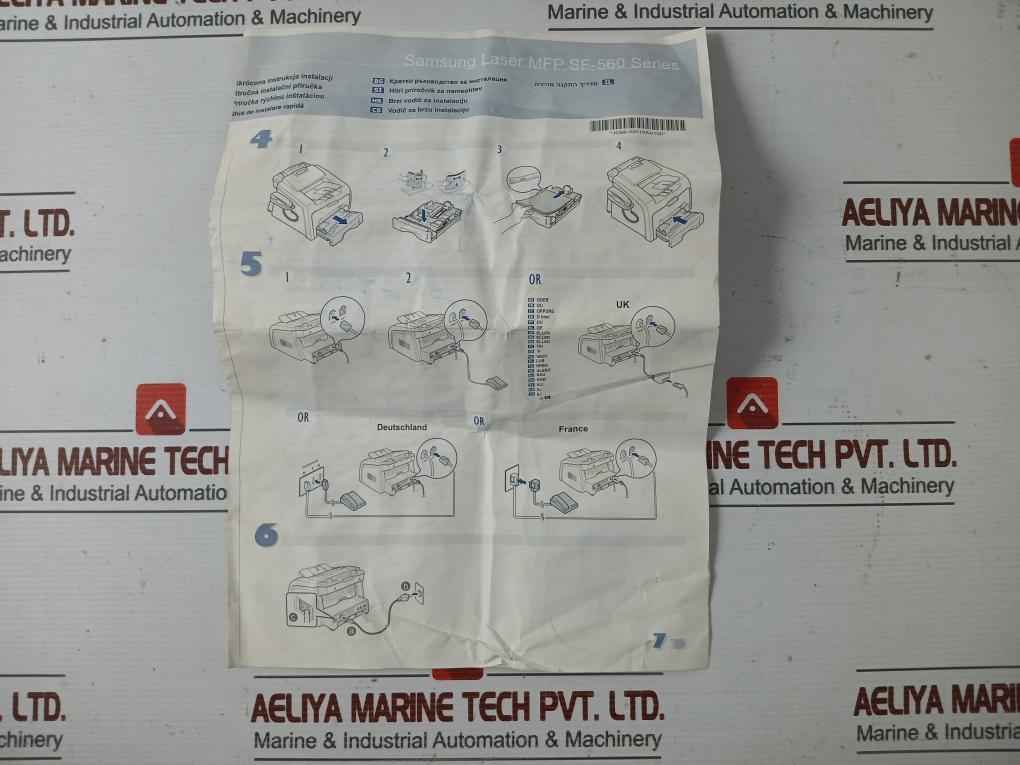 Laser Printer New Condition Part No: Sf-560R Samsung 50/60Hz Volts - Ac 220-240V Rev 00