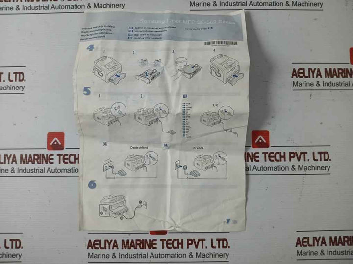 Laser Printer New Condition Part No: Sf-560R Samsung 50/60Hz Volts - Ac 220-240V Rev 00