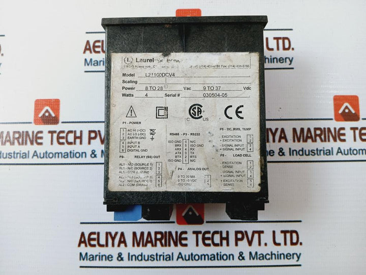 Laurel Electronics L21100Dcv4 Digital Panel Meter