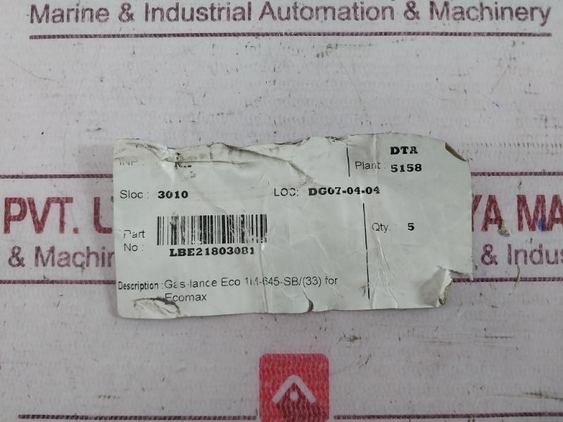 Lbe21803081 Gas‐Injection/Sampling Lance Assembly For Ecomax Eco 1M-645-sb/(33)