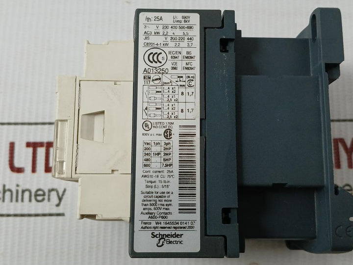 Lc1D09 Telemecanique 690V/25A Contactor