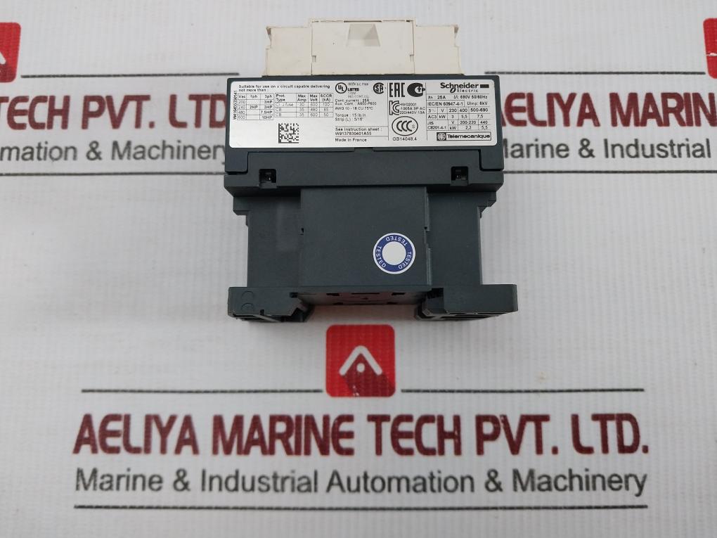 Lc1D12 Schneider Electric 3-pole Ac Power Contactor 50/60Hz 600V