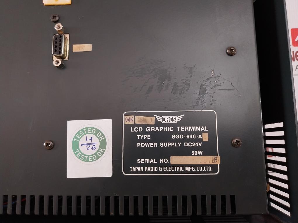 Lcd Graphic Terminal Panel Sgd-640-ab Power Supply - Dc24V 50W Brand Jrcs
