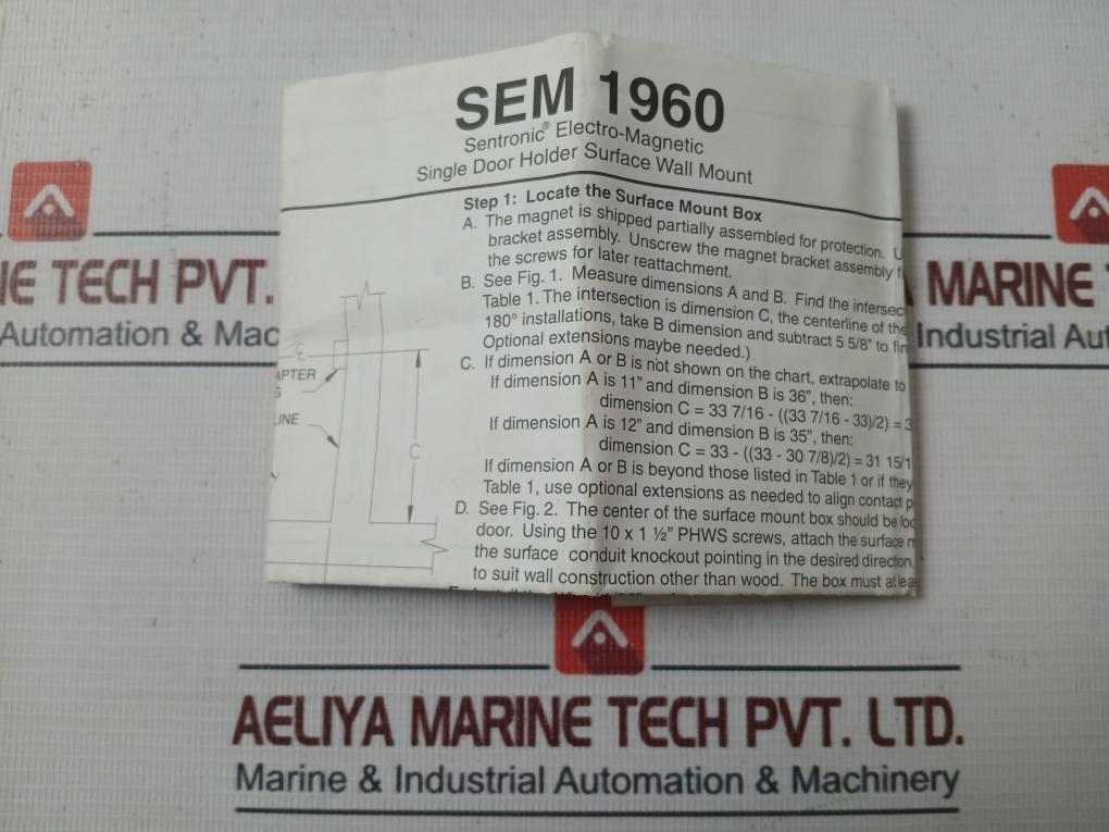 Lcn 1960Sem Electromagnetic Wall Mount Door Holder Set 1Dkw4 Rev. B