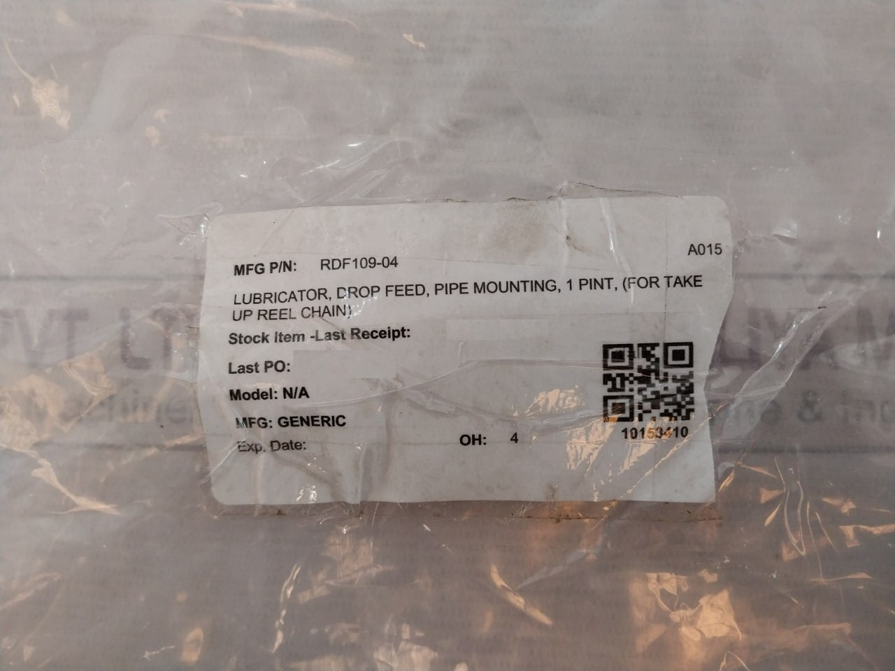 Ldi Industries Rdf109-04 Oil Drop Feed Reservoir Lubricator 1-pint 1/2 Inch Nptf