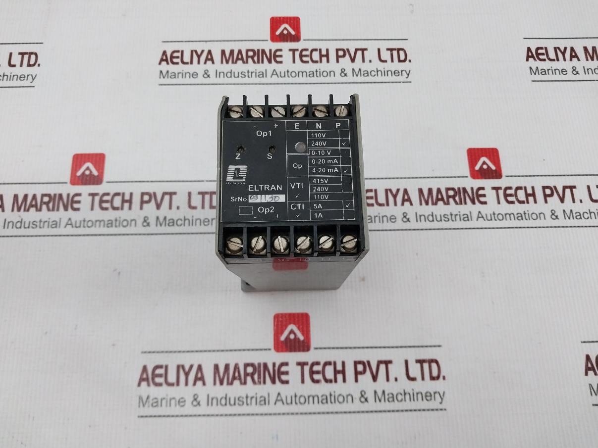Lectrotek Systems Eltran Cti Electrical Current Voltage Transducer 0-5 Amp 240V