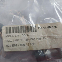 Legris 2560063 Angle Ball Valve Boll & Kirch Pos.75