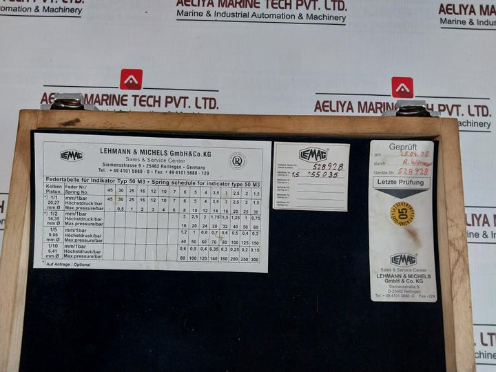 Lehmann & Michels Lemag 50-m3 Engine Indicator Set 150Bar 50Z1