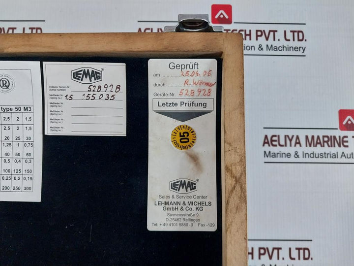 Lehmann & Michels Lemag 50-m3 Engine Indicator Set 150Bar 50Z1