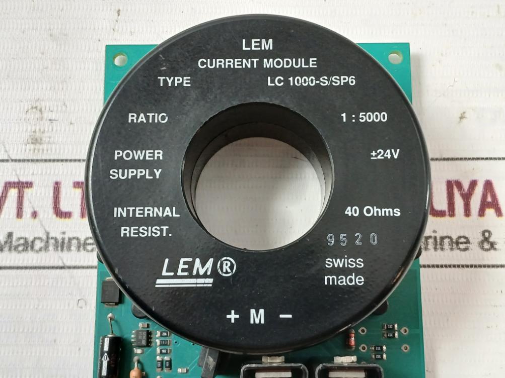 Lem Lc 1000-s/Sp6 Current Module Board F2C F1W 94V0 1:5000