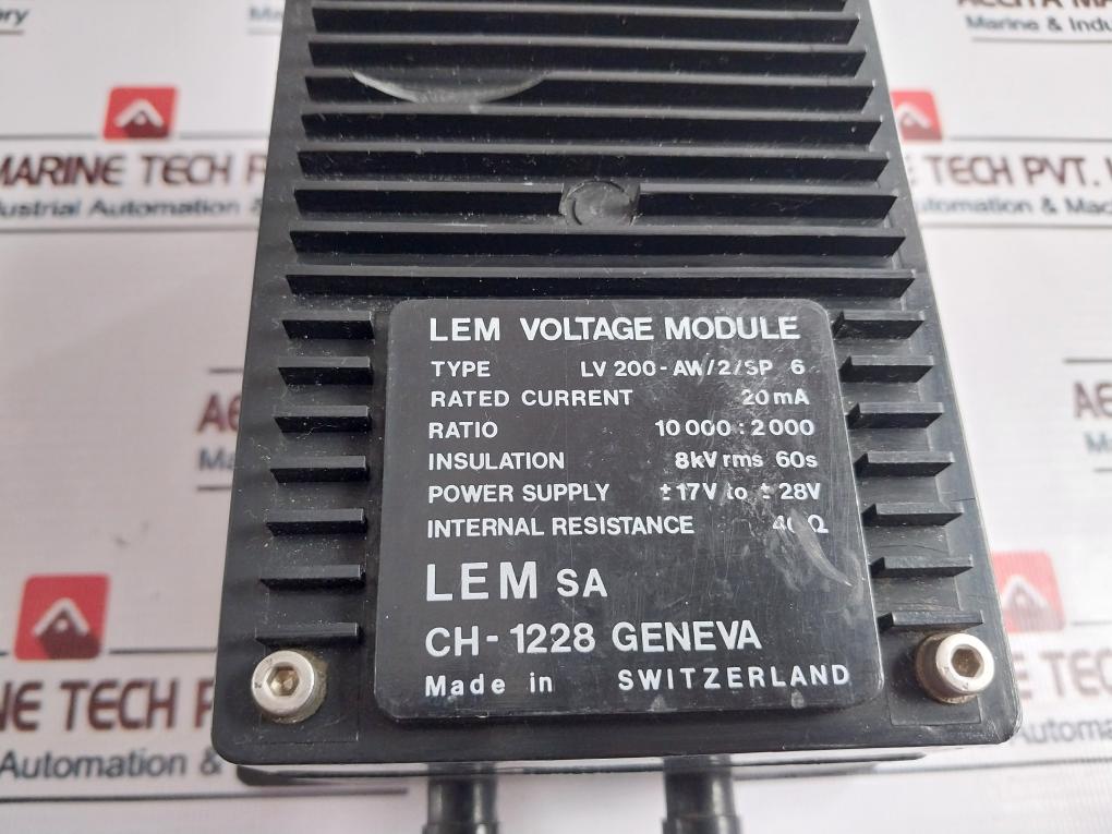 Lem Lv 200-aw/2/Sp6 Voltage Module 20Ma