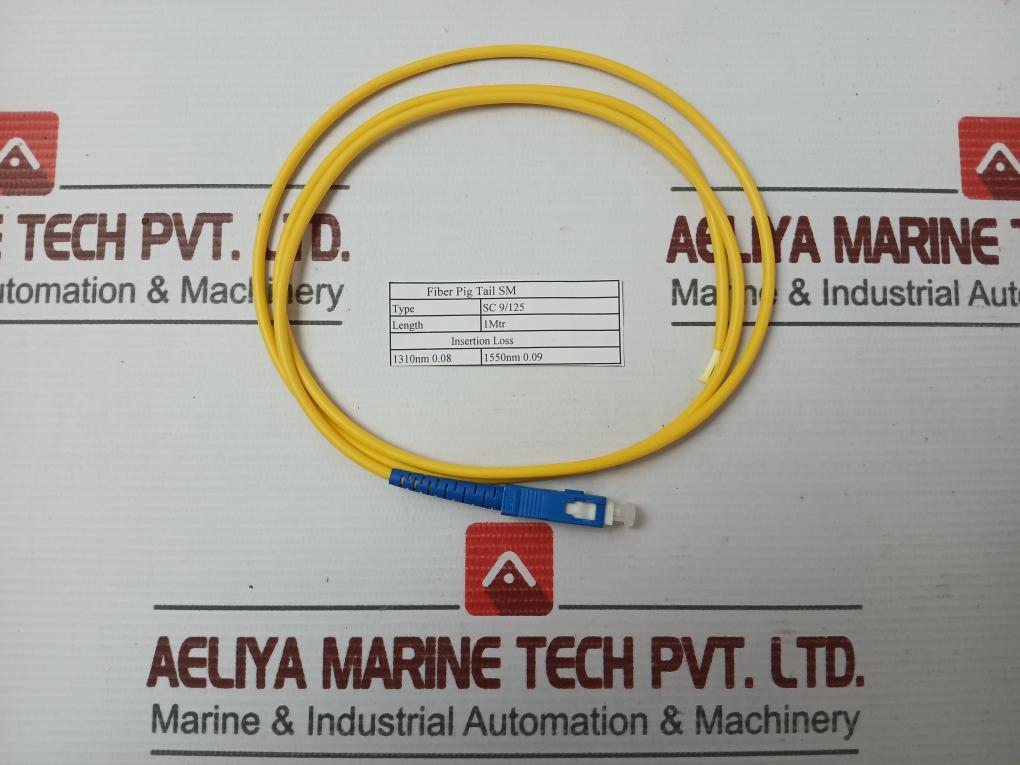 Length 1 Metre Fiber Pigtail Sm Part No: Sc 9/125