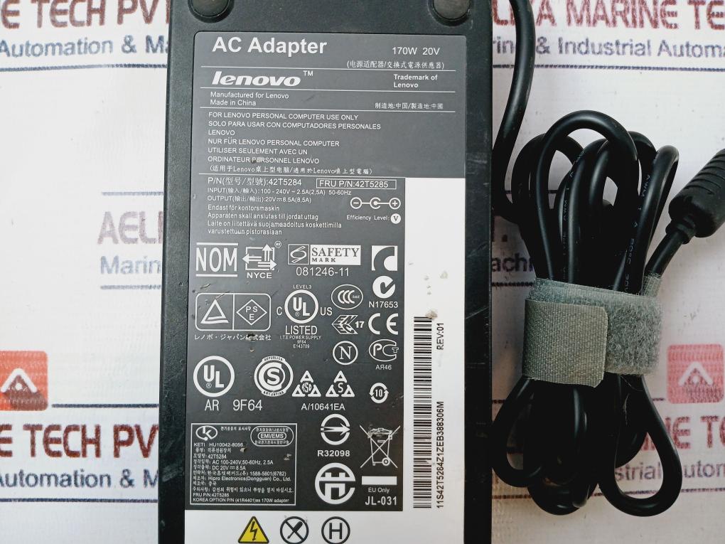 Lenovo 42T5284 AC Adapter Charger Rev 01 50/60Hz