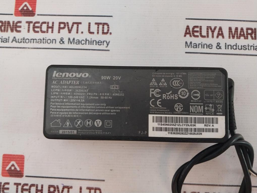 Lenovo Adlx90Nlc3A Adapter Input 100-240Vac 1.2Max 50-60Hz