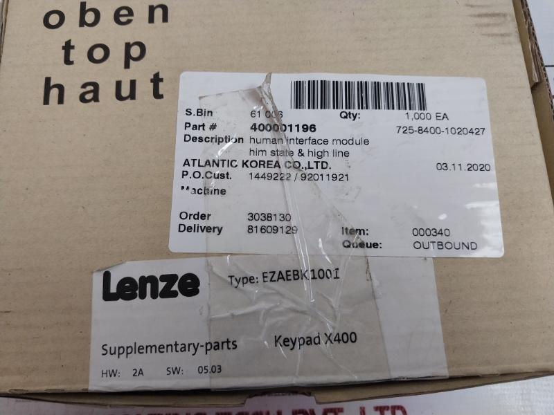 Lenze Devices Ezaebk1001 Keypad Operating Module 400001196