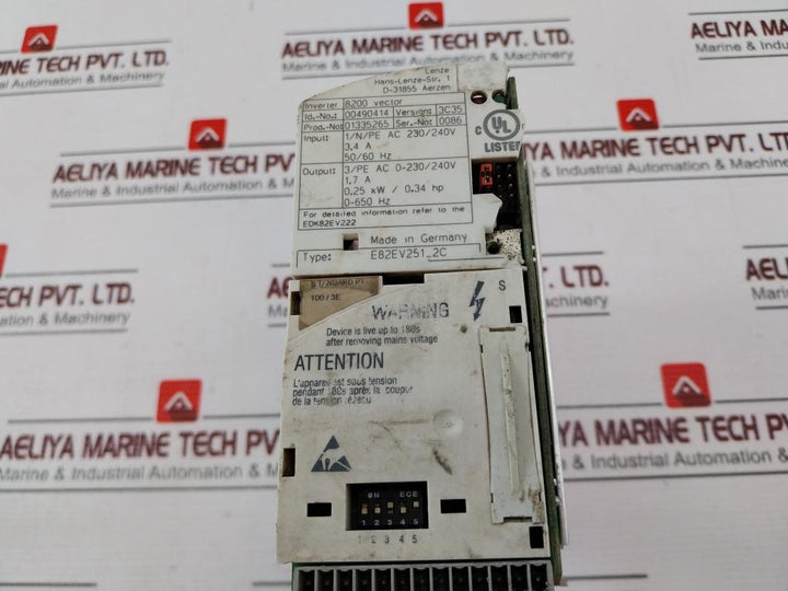 Lenze E82Ev251_2C Inverter 8200 Vactor Ver 3C35