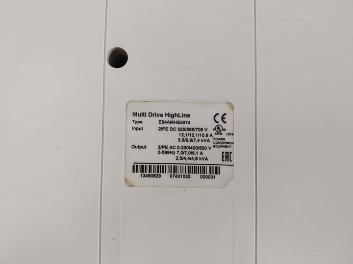 Lenze E94Amhe0074 Multi Drive Input-dc24V 0.90A Output-dc24V 0.70A