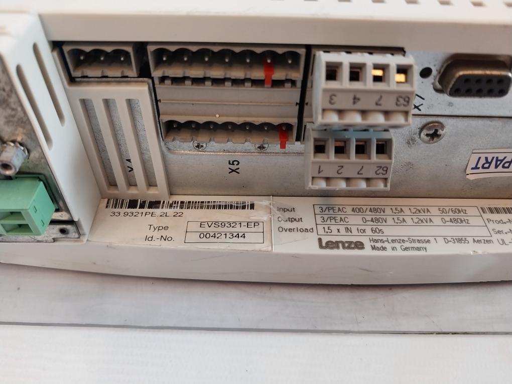 Lenze Evs9321-ep Profibus-dp Servo Inverter 24Vdc 453264460188