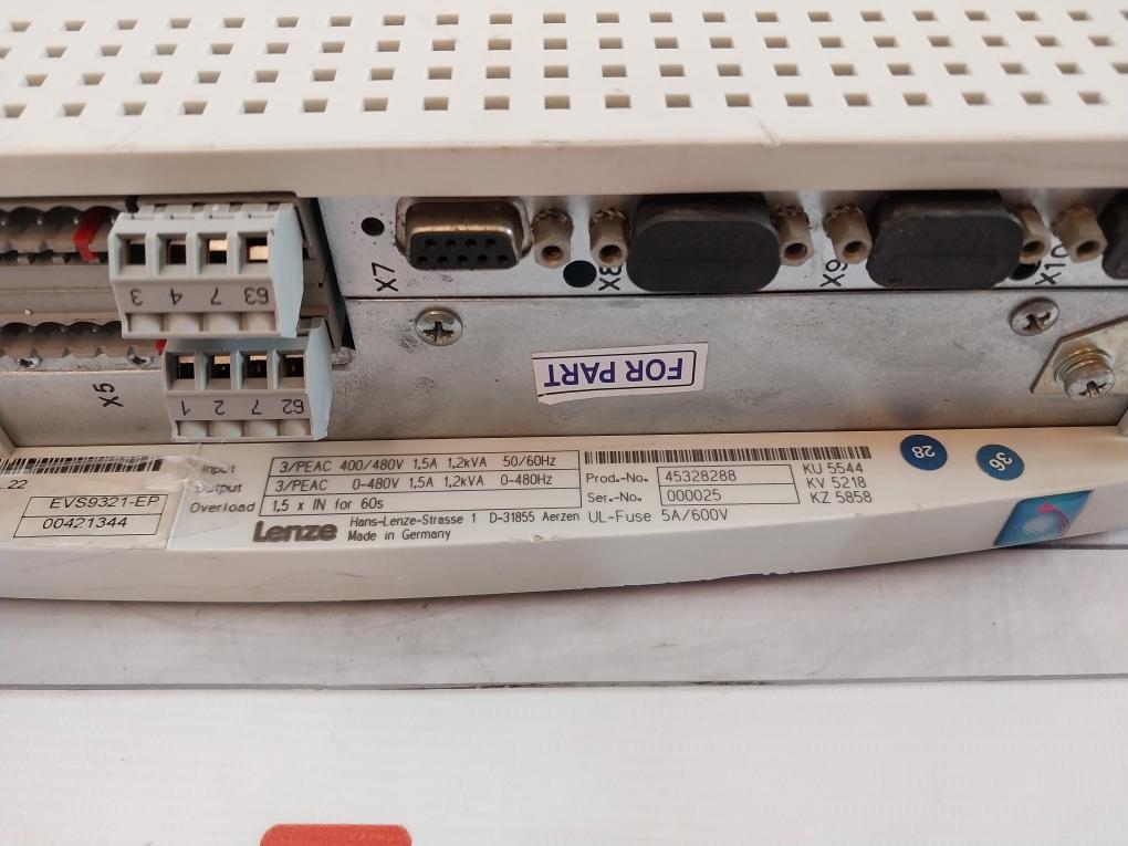 Lenze Evs9321-ep Profibus-dp Servo Inverter 24Vdc 453264460188