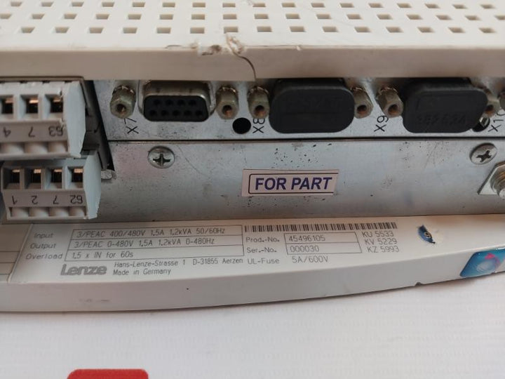 Lenze Evs9321-ep Servo Drive Inverter 24V Dc 2133 60A8 480V