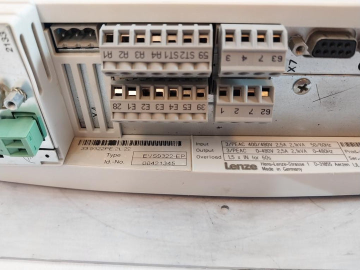 Lenze Evs9322-ep Profibus-dp Servo Inverter 24Vdc 452132630009 480V