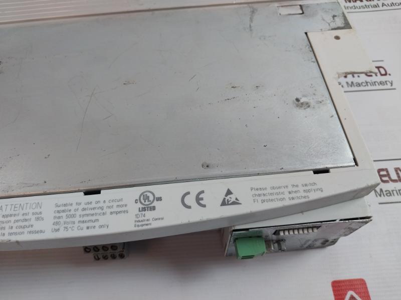 Lenze Evs9322-ep Servo Drive 24V Dc 400/480V 2.5A 2.1Kva 50/60Hz 480V