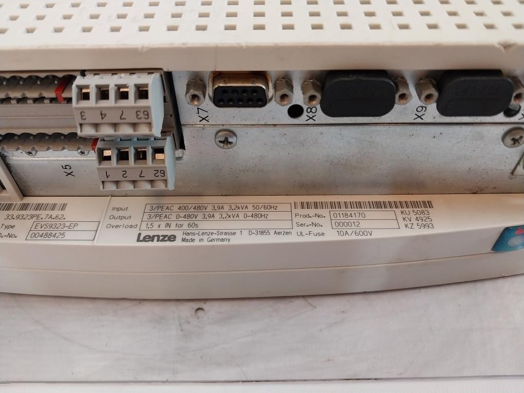 Lenze Evs9323-ep Profibus-dp Servo Inverter 00488425 24V Dc
