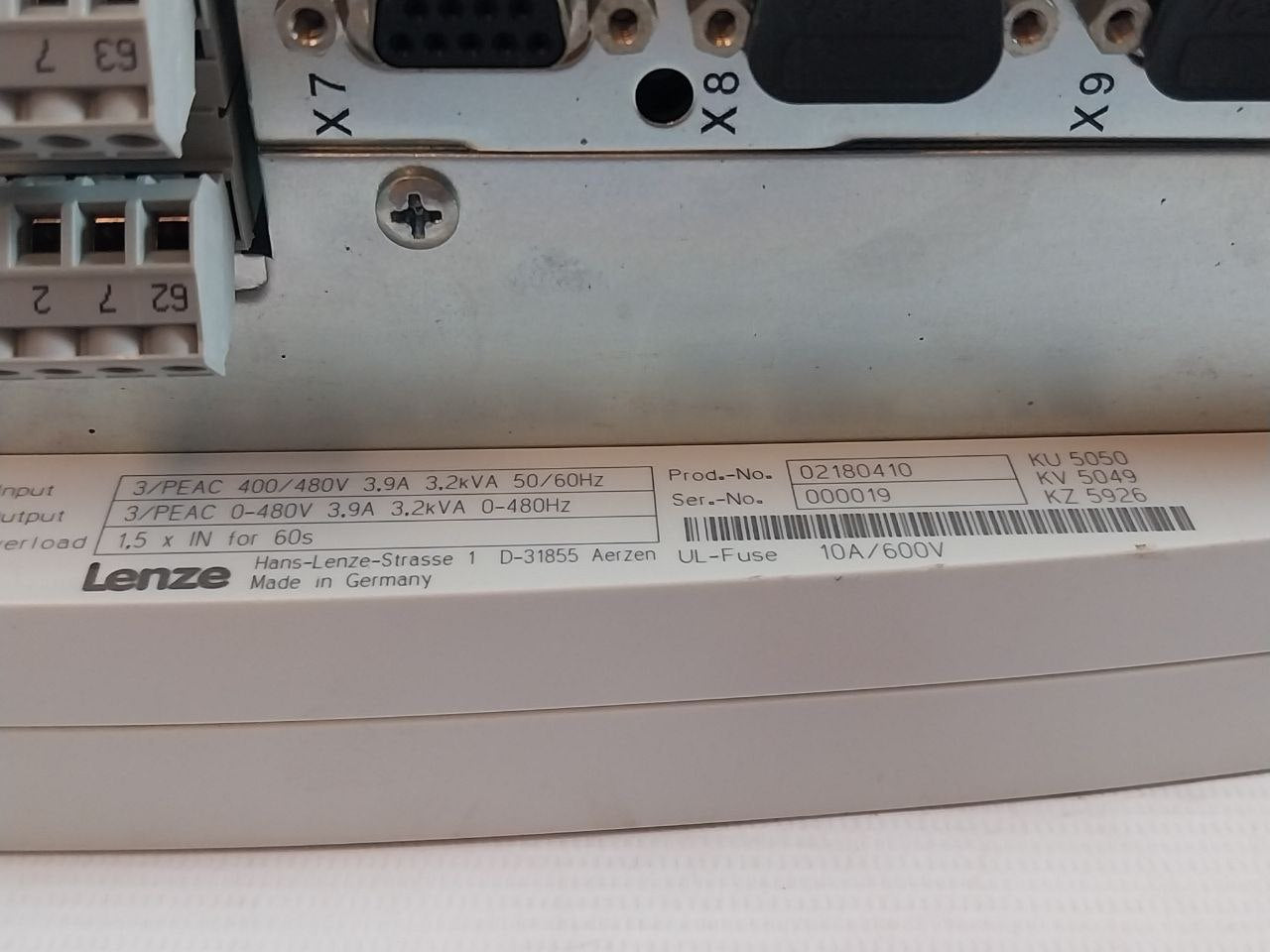 Lenze Evs9323-ep Frequency Inverter 13267427 24Vdc 21771850047
