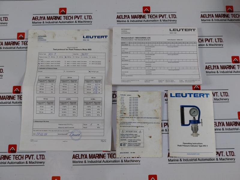 Leutert Msi3 Peak Pressure Indicator 0-160 Bar Ignition Pressure Measuring Device