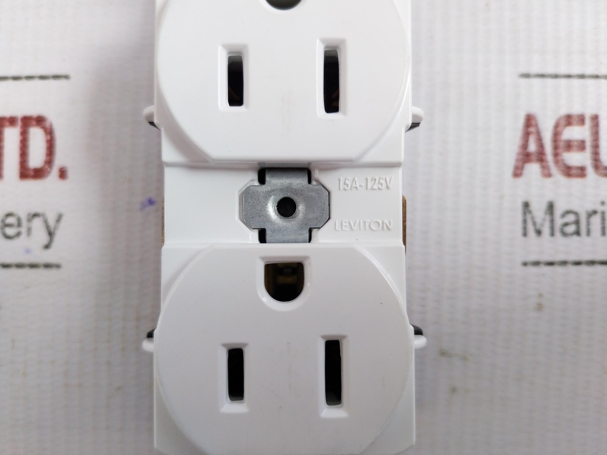 15A-125V Duplex Receptacle With Faceplate Leviton
