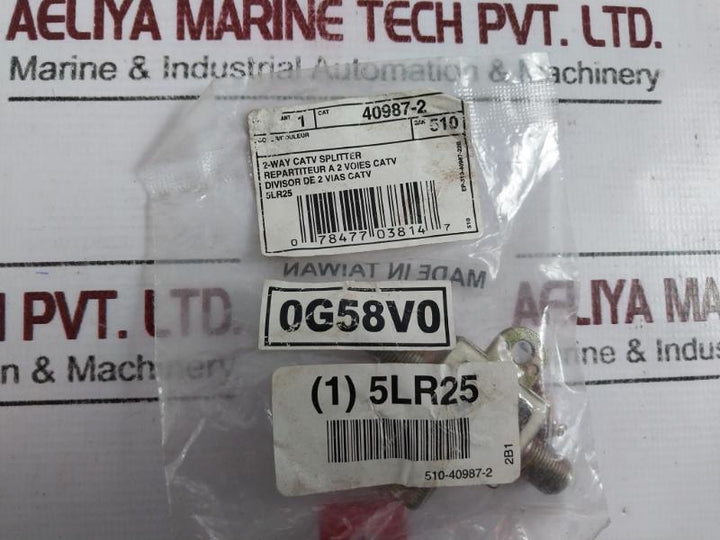 Leviton 40987-2 2-way Splitter 5-900 Mhz Catv, Tb-510-40987-22b