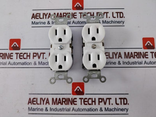 Lot of 2X Leviton Duplex Receptacle 15A 125V