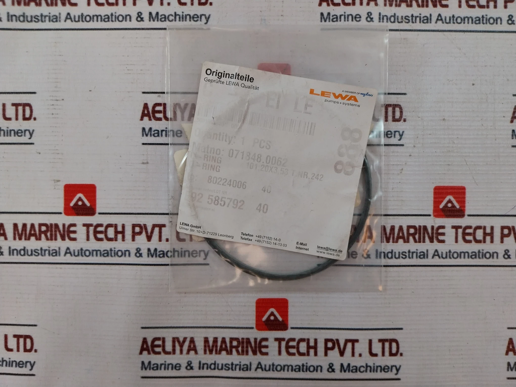 Lewa P-6267A O-ring Connecting Rod Ball Valve P-6267A.0019