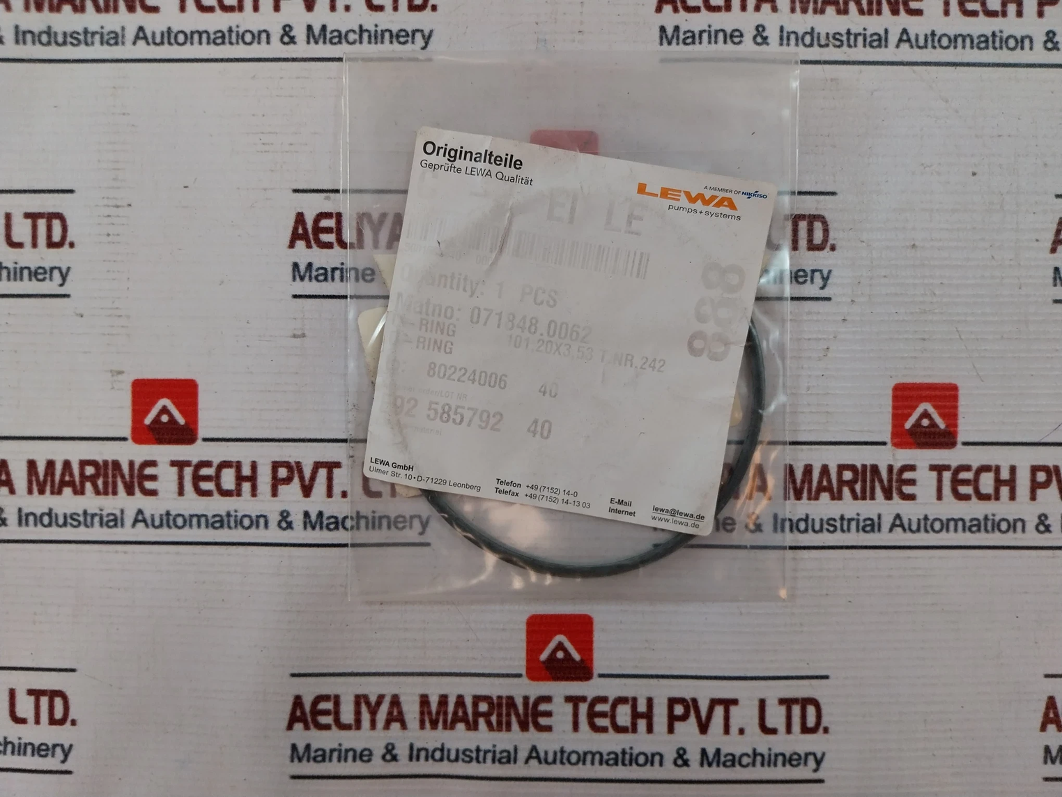 Lewa P-6267A O-ring Connecting Rod Ball Valve P-6267A.0019