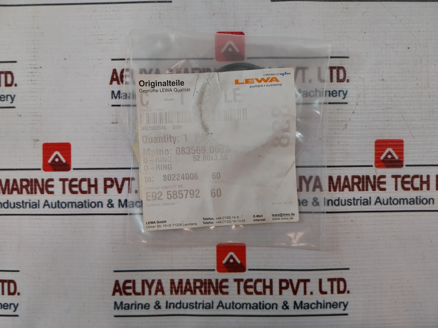 Lewa P-6267A O-ring Connecting Rod Ball Valve P-6267A.0019