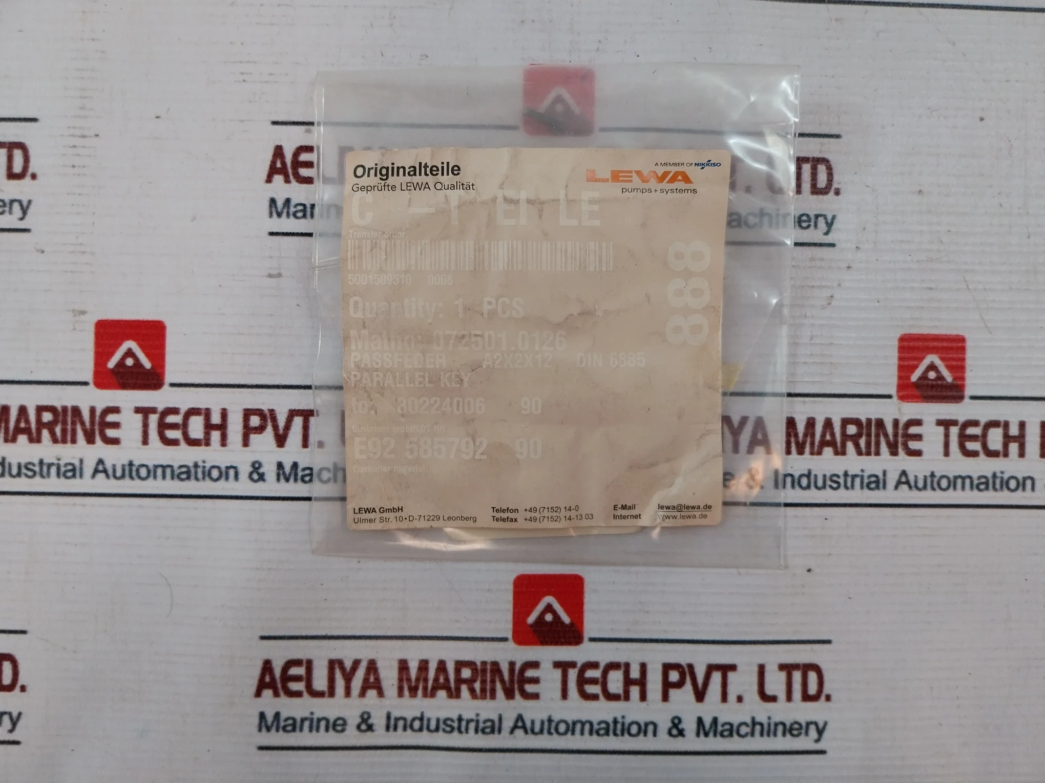 Lewa P-6267A O-ring Connecting Rod Ball Valve P-6267A.0019