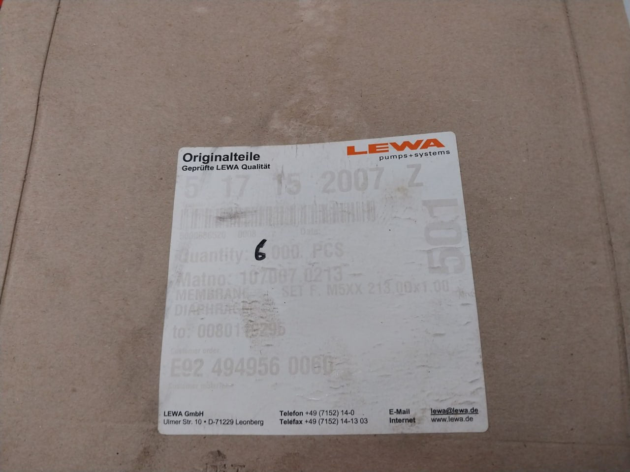 Lewa 107007.0213 Diaphragm Membrane Set F, M5Xx 213