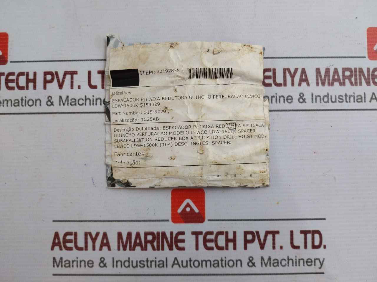 Lewco 515-9029 Drill Winch Gearbox Spacer Ldw-150K/30192835