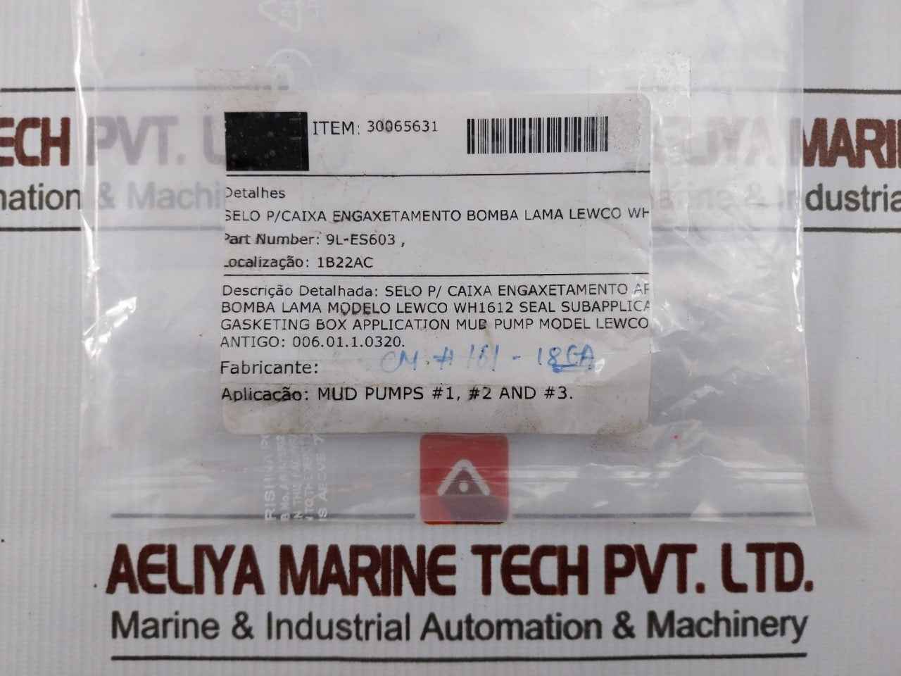 Lewco 9L-es603 Spring Energized Seal 30065631