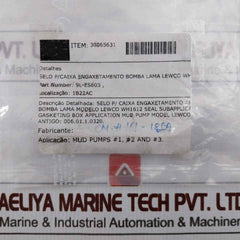 Lewco 9L-es603 Spring Energized Seal 30065631