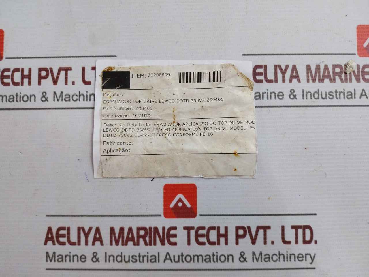 Lewco Z00465 Top Drive Spacer Ddtd 750V Pe-18/30208809/30208817