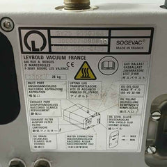 Leybold Sv25 9550363 Sogevac Vacuum Pump 3000071090810 200v 5.5a 60hz